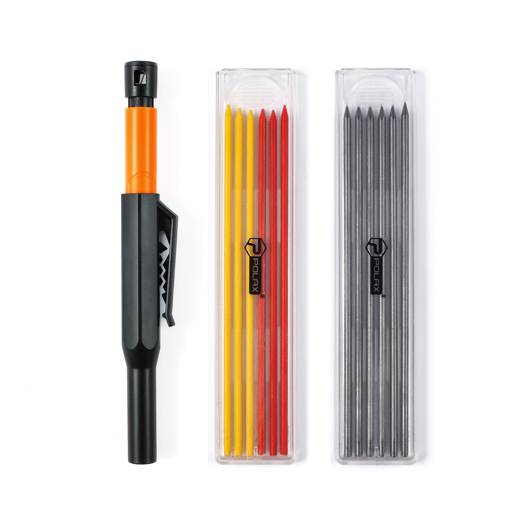 Стрижні для олівця механічного 6 шт червоні + жовті, Polax